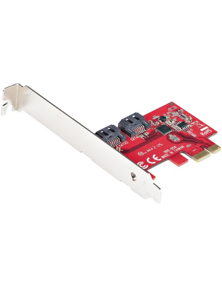 StarTech.com Scheda PCI Express SATA - Scheda Espansione PCIe SATA 2 Porte 6Gbps - Profilo Standard Basso -