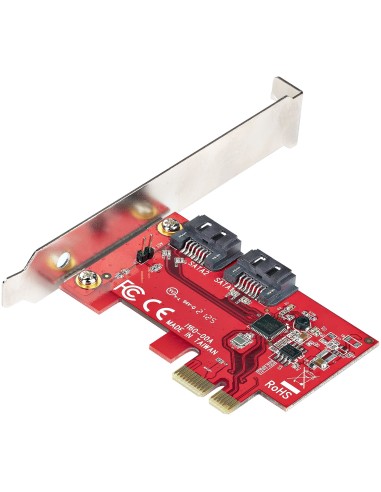 StarTech.com Scheda PCI Express SATA - Scheda Espansione PCIe SATA 2 Porte 6Gbps - Profilo Standard Basso -