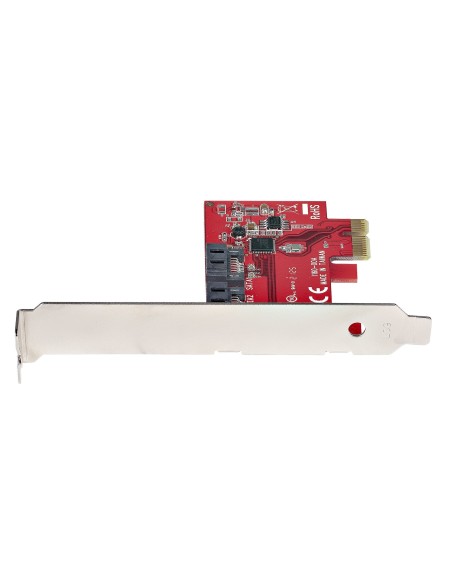 StarTech.com Scheda PCI Express SATA - Scheda Espansione PCIe SATA 2 Porte 6Gbps - Profilo Standard Basso -
