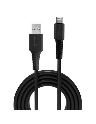 Lindy 31321 cavo Lightning 2 m Nero