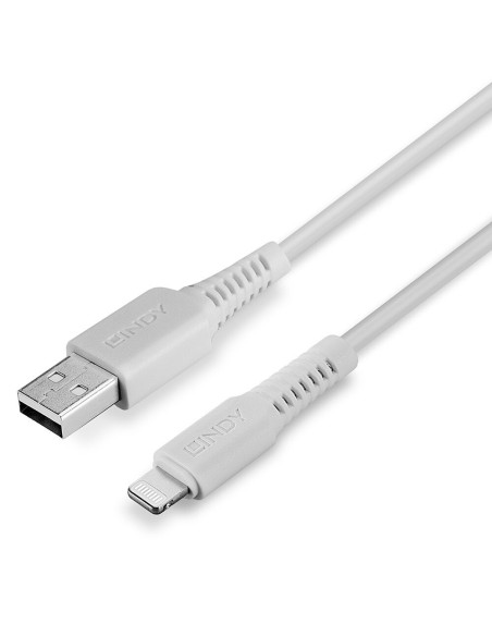 Lindy 31325 cavo Lightning 0,5 m Bianco