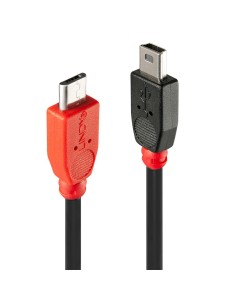 Lindy 31718 cavo USB 1 m USB 2.0 Micro-USB B Mini-USB B Nero