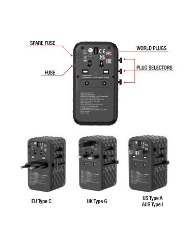 Verbatim 32121 adattatore per presa di corrente Universale Nero