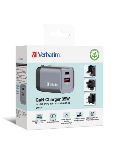 Verbatim GNC-35 Universale Nero, Grigio AC Ricarica rapida Interno