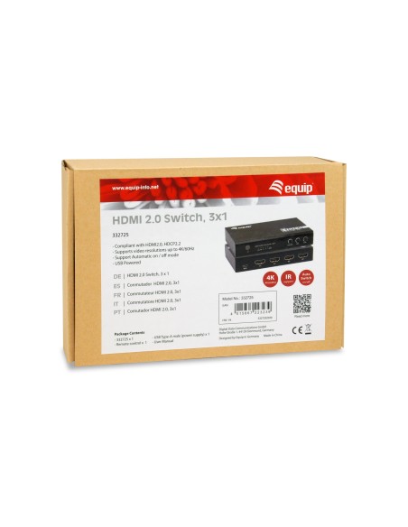 Equip 332725 conmutador de vídeo HDMI
