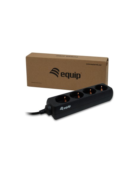 Equip 333281 prolunghe e multiple 1,1 m 4 presa(e) AC Nero
