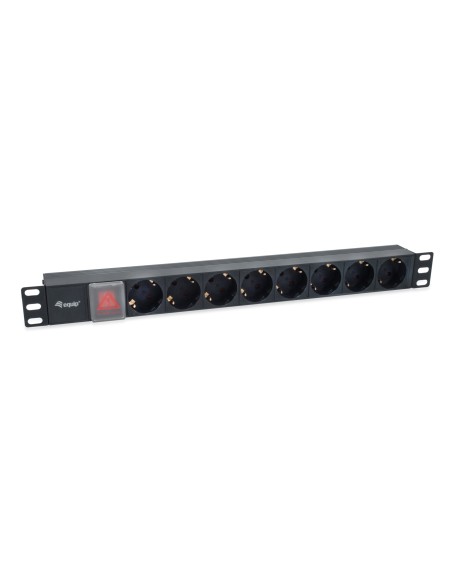 Equip 333286 unità di distribuzione dell'energia (PDU) 8 presa(e) AC 1U Nero