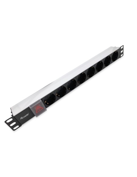 Equip 333293 unità di distribuzione dell'energia (PDU) 8 presa(e) AC 1U Nero, Argento
