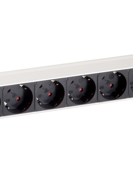Equip 333293 unità di distribuzione dell'energia (PDU) 8 presa(e) AC 1U Nero, Argento