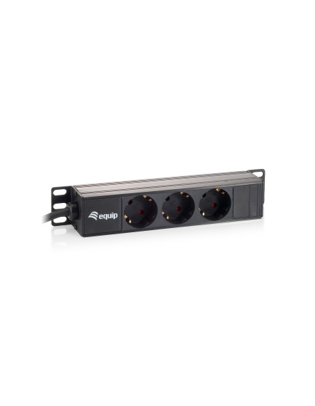 Equip 333299 unità di distribuzione dell'energia (PDU) 3 presa(e) AC 1U Nero