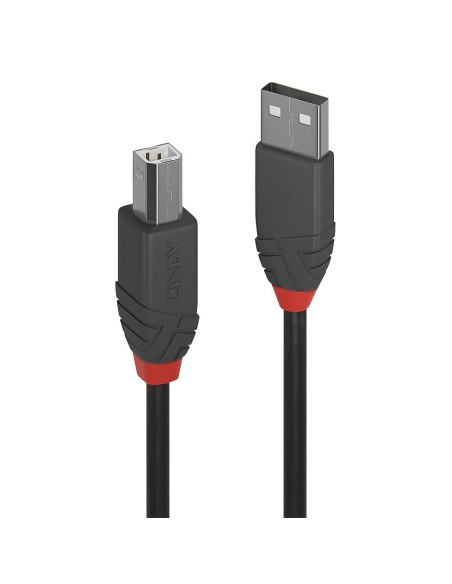 Lindy 36670 cavo USB 0,2 m USB 2.0 USB A USB B Nero, Grigio