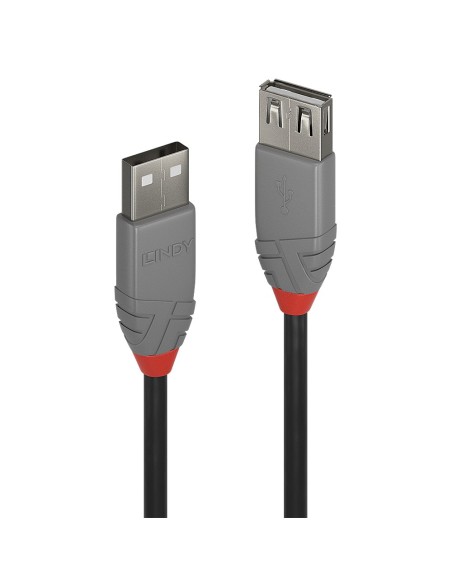 Lindy 36700 cavo USB 0,2 m USB 2.0 USB A Nero, Grigio