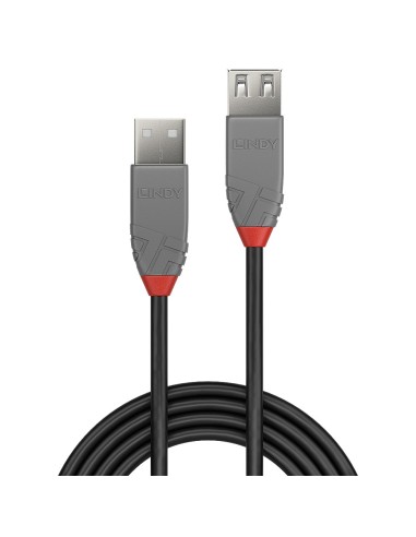 Lindy 36700 cavo USB 0,2 m USB 2.0 USB A Nero, Grigio