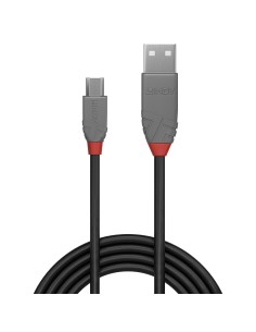 Lindy 36734 cavo USB 3 m USB 2.0 USB A Micro-USB B Nero, Grigio 2