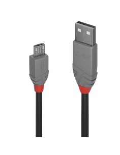 Lindy 36735 cavo USB 5 m USB 2.0 USB A Micro-USB B Nero, Grigio