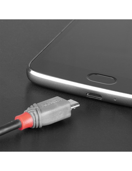 Lindy 36892 cavo USB 2 m USB 2.0 USB C Micro-USB B Nero, Grigio