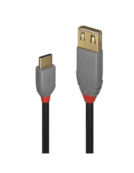 Lindy 36897 cavo USB 0,15 m USB 2.0 USB A USB C Nero, Grigio