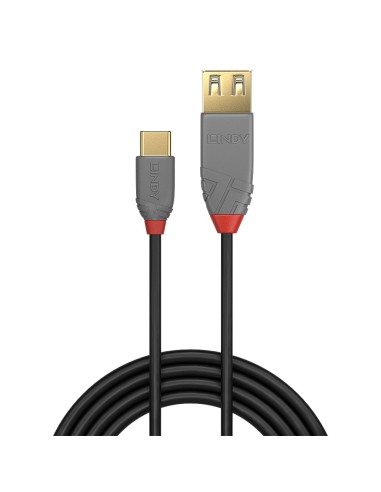 Lindy 36897 cavo USB 0,15 m USB 2.0 USB A USB C Nero, Grigio