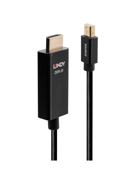 Lindy 40923 cavo e adattatore video 3 m Mini DisplayPort HDMI tipo A (Standard) Nero