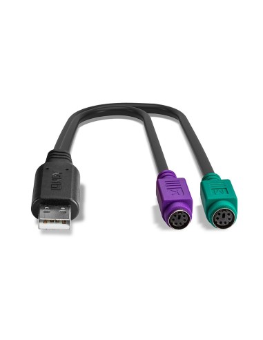 Lindy 42651 adattatore per inversione del genere dei cavi USB A 1.1 2 x Mini-DIN 6 Pin Nero
