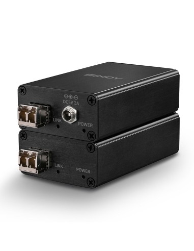 Lindy 42708 moltiplicatore di rete Ricevitore e trasmettitore di rete Nero