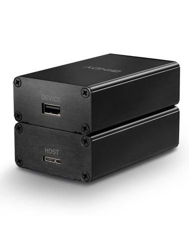 Lindy 42708 moltiplicatore di rete Ricevitore e trasmettitore di rete Nero