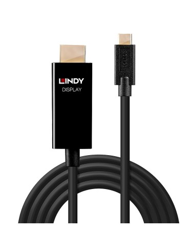 Lindy 43291 cavo e adattatore video 1 m USB tipo-C HDMI tipo A (Standard) Nero