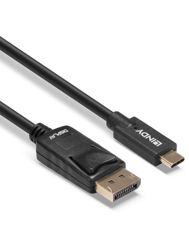 Lindy 43305 cavo e adattatore video 5 m USB tipo-C DisplayPort Nero
