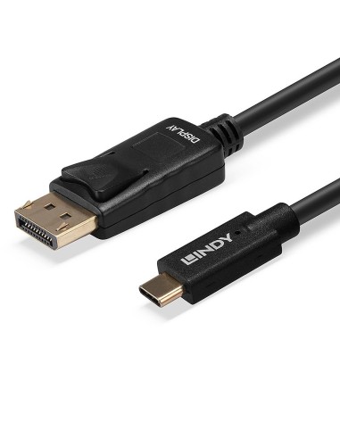 Lindy 43307 cavo e adattatore video 10 m USB tipo-C DisplayPort Nero