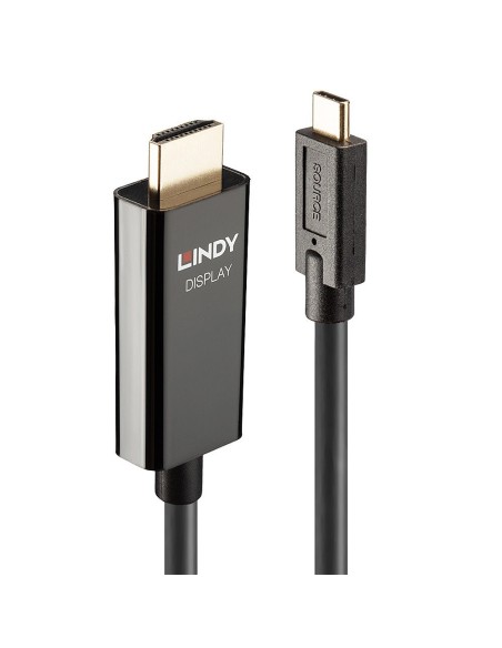 Lindy 43317 cavo e adattatore video 10 m USB tipo-C HDMI tipo A (Standard) Nero