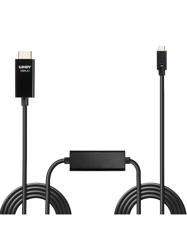 Lindy 43317 cavo e adattatore video 10 m USB tipo-C HDMI tipo A (Standard) Nero