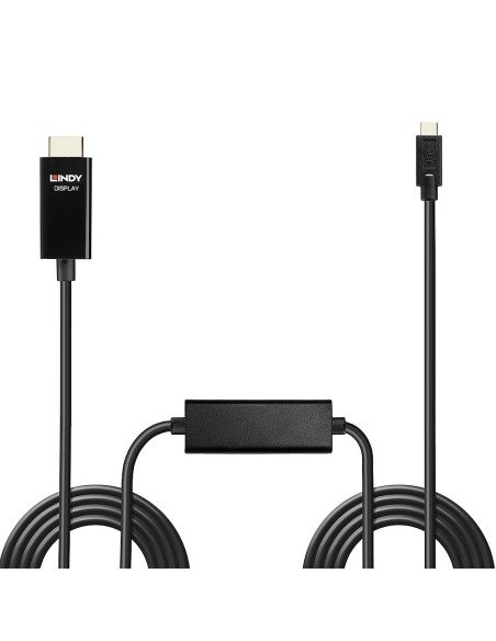 Lindy 43317 cavo e adattatore video 10 m USB tipo-C HDMI tipo A (Standard) Nero