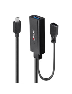 Lindy 43344 hub di interfaccia USB 3.2 Gen 1 (3.1 Gen 1) Type-C 5000 Mbit s Nero