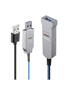 Lindy 43345 cavo USB 30 m USB 3.2 Gen 1 (3.1 Gen 1) USB A 2 x USB A Blu, Argento