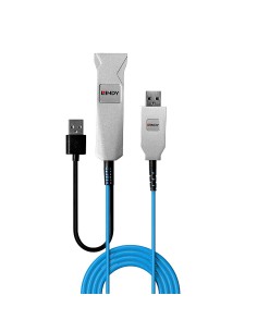 Lindy 43345 cavo USB 30 m USB 3.2 Gen 1 (3.1 Gen 1) USB A 2 x USB A Blu, Argento 2