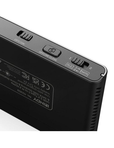 Lindy 43359 docking station per unità di archiviazione USB 3.2 Gen 2 (3.1 Gen 2) Type-C Nero