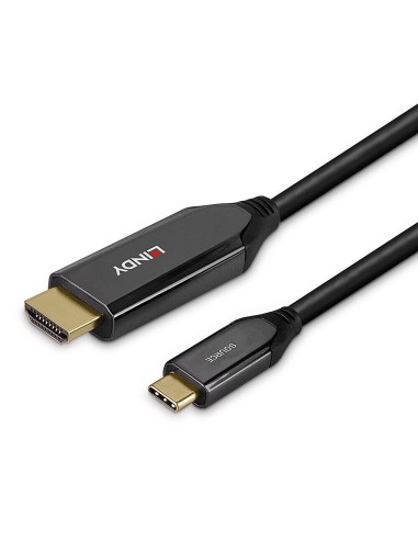 Lindy 43367 cavo e adattatore video 1 m USB tipo-C HDMI tipo A (Standard) Nero