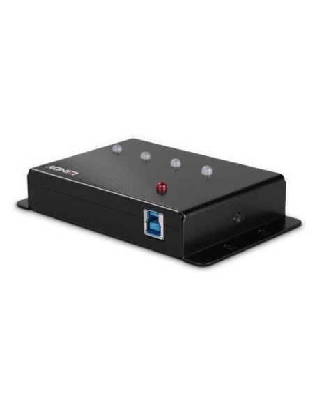 Lindy 43374 hub di interfaccia USB 3.2 Gen 1 (3.1 Gen 1) Type-B 5000 Mbit s Nero