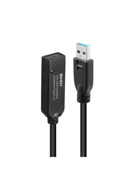 Lindy 43376 cavo USB 10 m USB 3.2 Gen 1 (3.1 Gen 1) USB A USB C Nero
