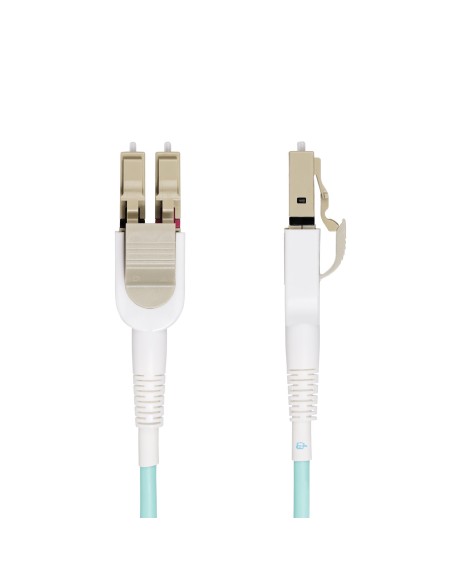 StarTech.com Cavo in fibra ottica multimodale OM4 LC a LC (UPC) commutabile con linguette push-pull, 5m, 50 125µm, Reti 100G,