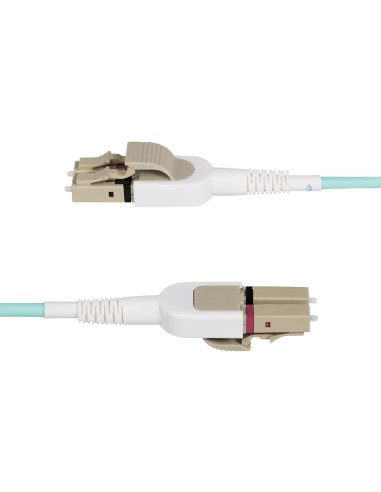 StarTech.com Cavo in fibra ottica multimodale OM4 LC a LC (UPC) commutabile con linguette push-pull, 5m, 50 125µm, Reti 100G,
