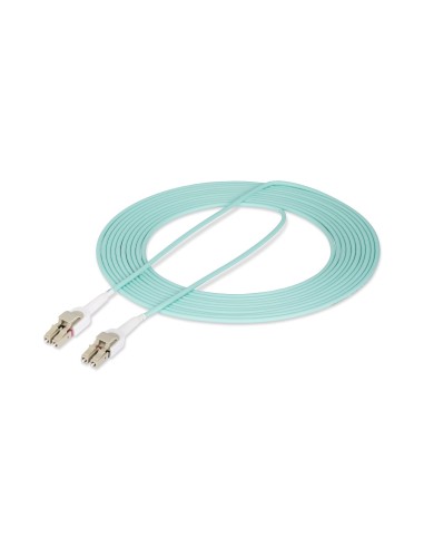 StarTech.com Cavo in fibra ottica multimodale OM4 LC a LC (UPC) commutabile con linguette push-pull, 5m, 50 125µm, Reti 100G,