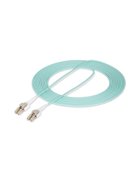 StarTech.com Cavo in fibra ottica multimodale OM4 LC a LC (UPC) commutabile con linguette push-pull, 5m, 50 125µm, Reti 100G,