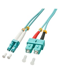 Lindy 20m OM3 LC - SC Duplex cavo a fibre ottiche Turchese