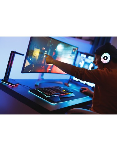 SureFire Silent Flight RGB-680 Tappetino per mouse per gioco da computer Nero