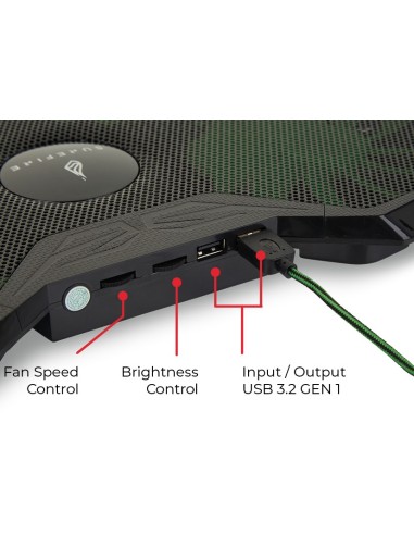 SureFire Bora base di raffreddamento per laptop 43,2 cm (17") 1200 Giri min Nero