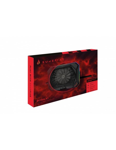 SureFire Bora X1 base di raffreddamento per laptop 43,2 cm (17") 750 Giri min Nero