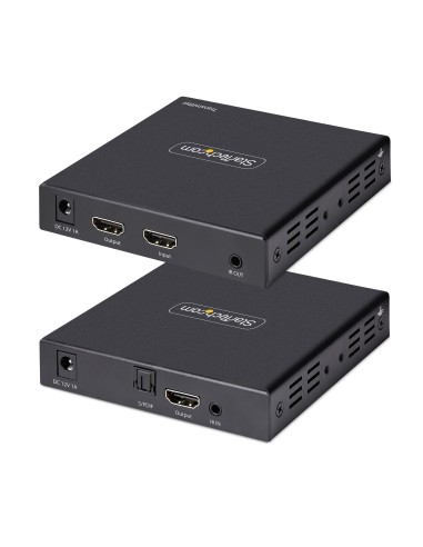 StarTech.com Extender HDMI 4K su Cavo Ethernet CAT5 CAT6, Video Extender 4K 60Hz HDR fino a 70m, Uscita HDMI e Audio S PDIF su