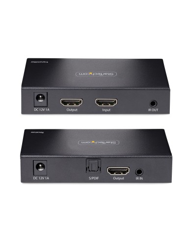 StarTech.com Extender HDMI 4K su Cavo Ethernet CAT5 CAT6, Video Extender 4K 60Hz HDR fino a 70m, Uscita HDMI e Audio S PDIF su