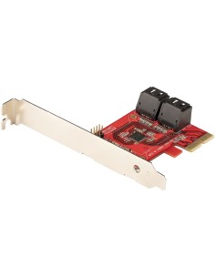 StarTech.com Scheda PCIe SATA - Scheda di Espansione PCIe SATA a 4 porte 6 Gbps - Staffa a Profilo Basso Alto - ASM1062 senza